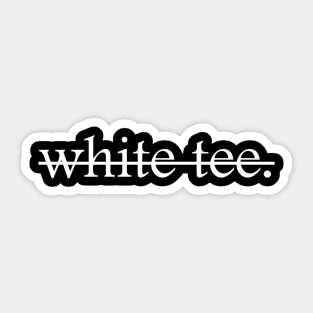 white tee Sticker